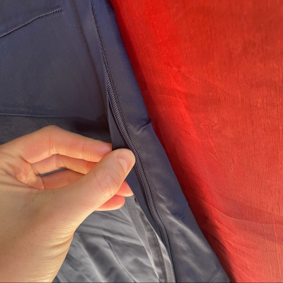 Cue (8) Navy satin strapless structured dress - Picture 6 of 12